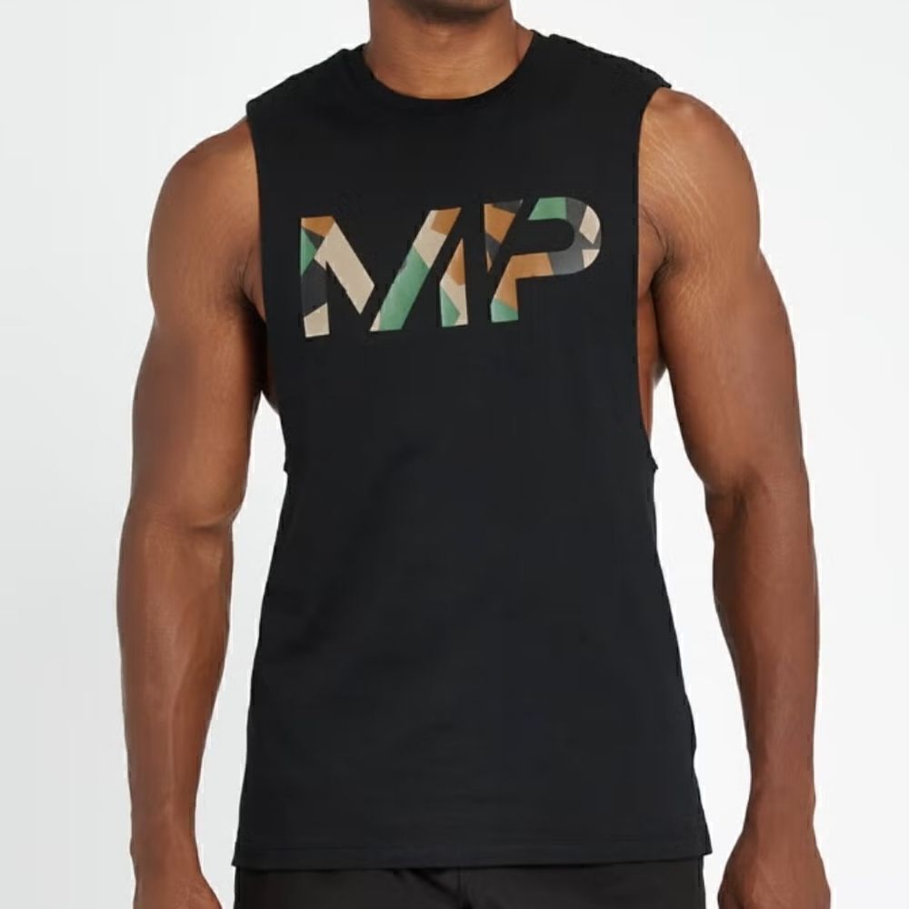 2244 NWT MP Men's Adapt Camo Print Tank Top - Black Size Medium